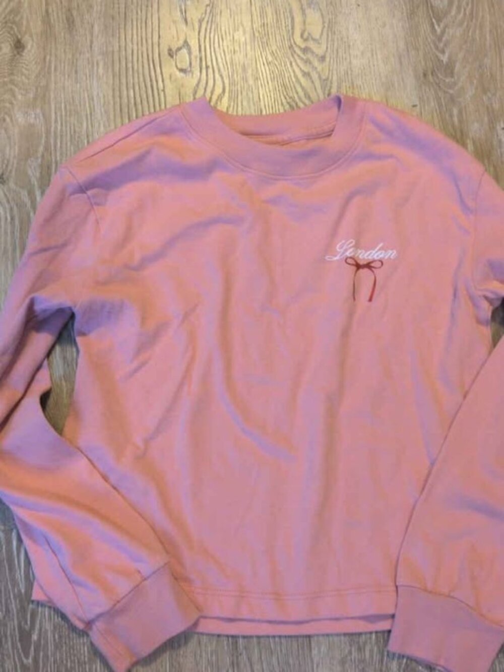 Abercrombie Kids Pink London Graphic Long Sleeve T-Shirt Size 9/10